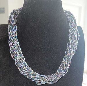 Beaded adjustable necklace